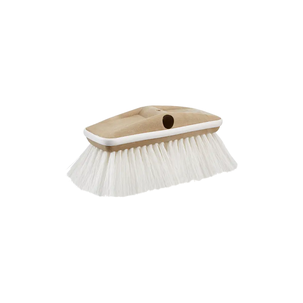 Car Wash Brush With 8 Inch Rectangular Head White Star Prene Fiber Bristle - STB040163